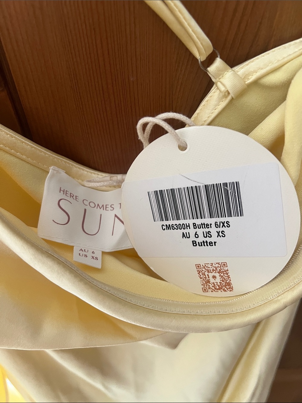Showpo Pale Yellow One-Shoulder Draped Slip Dress - Picture 2 of 6